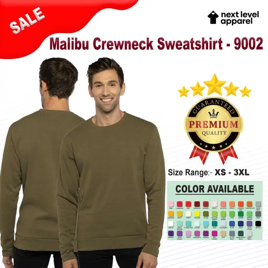 Next Level&reg; Santa Cruz Long Sleeve Crewneck Pocket Sweatshirt Midnight navy {2}