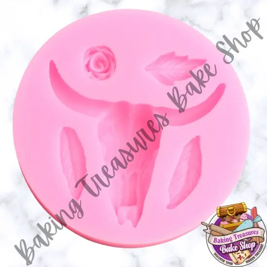 Skeleton Cattel Head Silicone Mold {3}