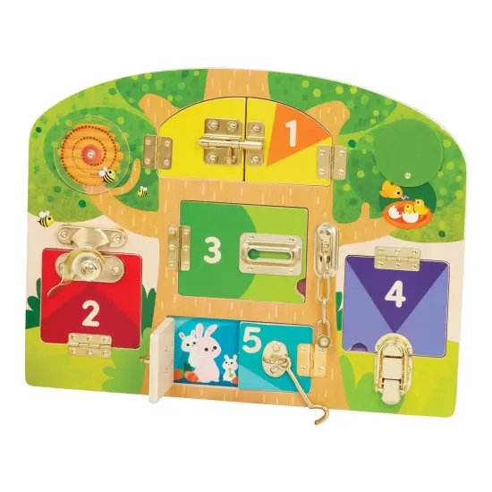 Battat Wooden Lock & Latch Board {1}