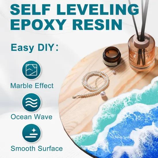 LET'S RESIN Epoxy Resin 1 Gallon Kit, Bubble Free & Crystal Clear Epoxy Resin, No Yellowing Epoxy Resin for Casting, DIY, Resin Art,Molds,Jewelry,Coasters {6}
