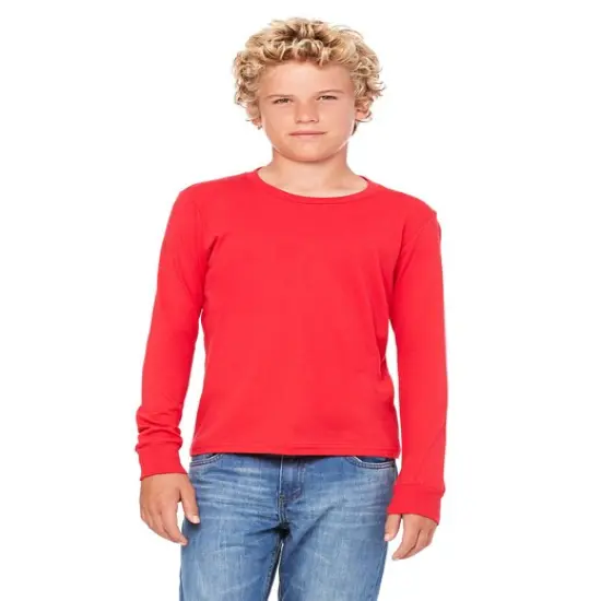 BELLA + CANVAS&reg; Youth Jersey Long-Sleeve T-Shirt NATURAL {3}