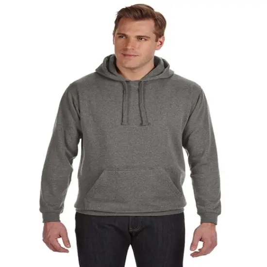 J America&reg; Tailgate Fleece Pullover Hooded Sweatshirt CHARCOAL HEATHER {1}