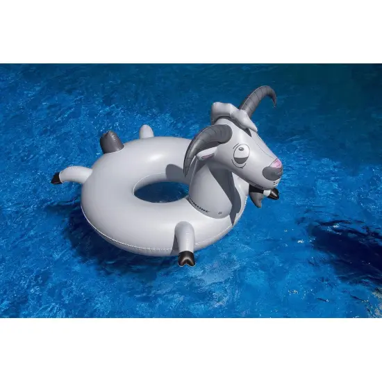Swimline Inflatable LOL Goat Swimming Pool Ring - 56" - Gray {1}