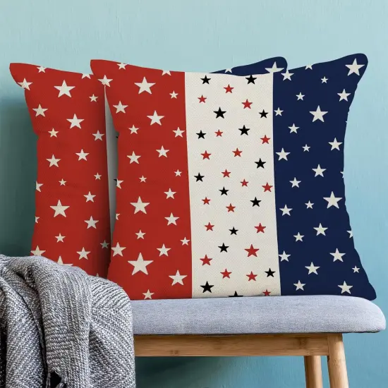 16x16 inch Throw Pillow Covers for 4th of July Decorations {2}