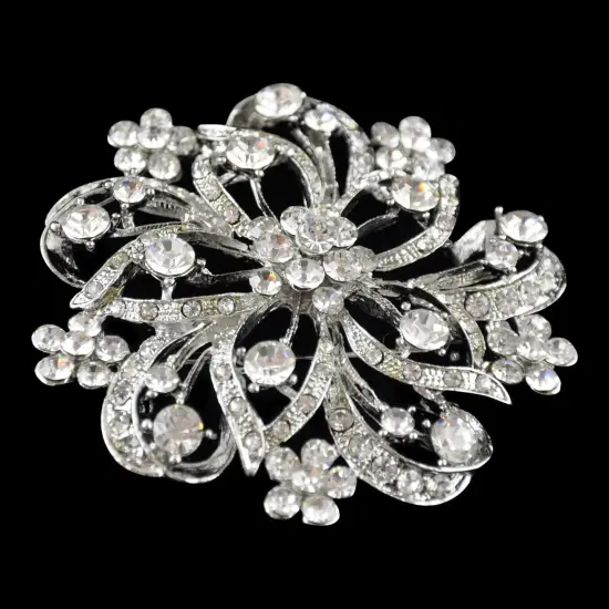Belagio Enterprises - Rhinestone Brooch - 2 1/2" W x 2 1/2" L - BW-145 {2}