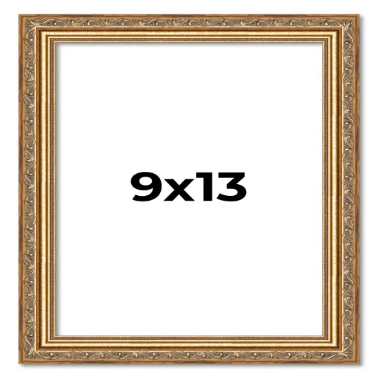 9x13 Museum-Quality Picture Frame with UV-Resistant Acrylic & Acid-Free Backing, Available in 4 Finishes - Gold, Silver, Bronze, and Black {1}
