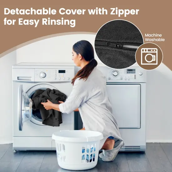 Flocking Sofa Bed Mattress with Sponge Filling and Magic Stick Black {5}