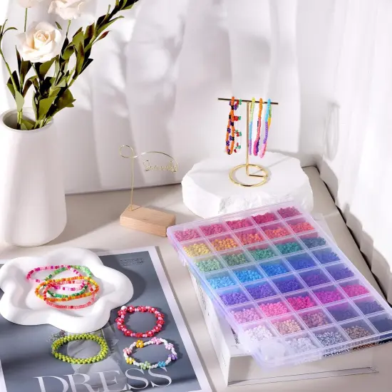 39 Colors 3mm Seed Beads, 9600pcs Small Beads for Jewelry Making {5}