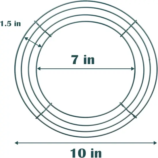 6 Pack Wire Wreath Frame 10 Inches Metal Wreath Frame Wreath Form Wreath Hoop Wreath Ring with 6 Pcs Adhesive Hooks and 38 Yard 22 Gauge Paddle Wire for Crafts {4}