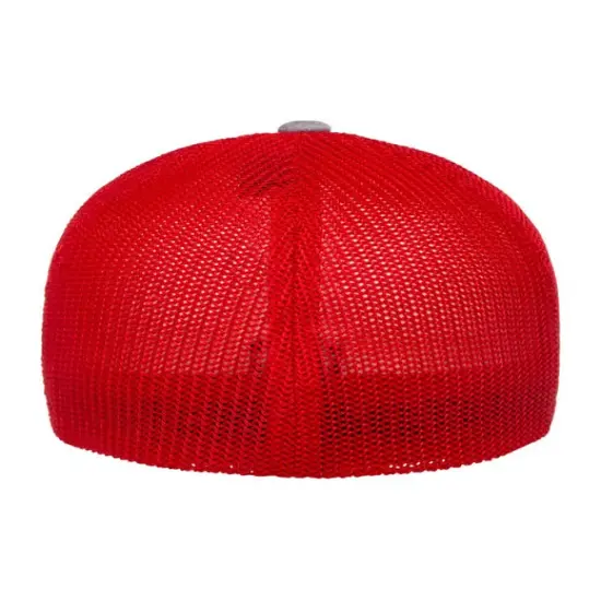 Flexfit&reg; Adult Poly M&eacute;lange Stretch Mesh Cap DRK HTHER/ CHRCL {7}