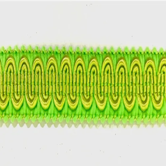1/2" Scroll Braid Gimp w/ Backing - 12 Continuous Yards - Many Color Options! Lime {1}