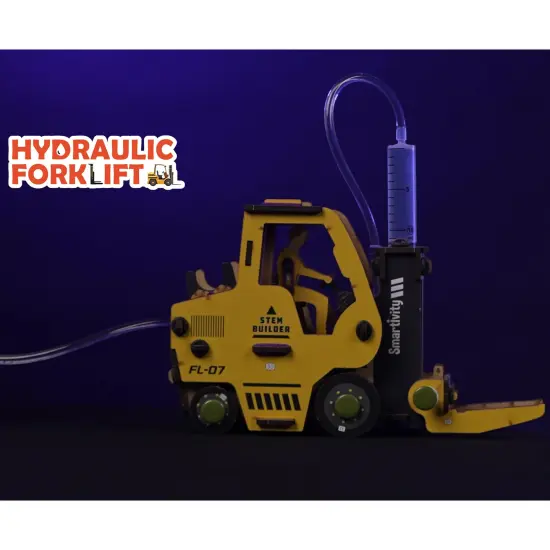 Smartivity: Hydraulic Forklift - DIY STEM Science, Wooden Building Set, Realistic Toy Car, Construction, Build-Play-Learn, All-In-1 Craft Kit, Kids 6+ {7}