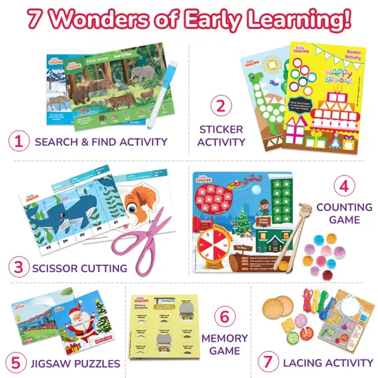 Smartivity: Little Sparks: Smart Busy Box - Montessori 7-In-1 Preschool Learning Kit, Curriculum-Based Crafts & Activities, Developmental Toy, Kids 3+ {3}