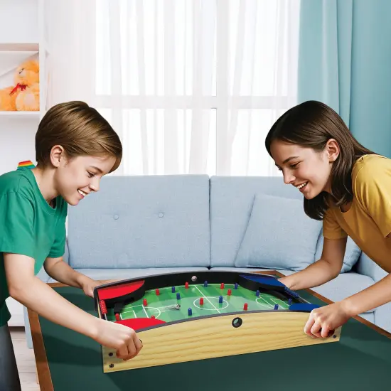 Ambassador Games: Tabletop Soccer Pinball - 20" - Compact Traditional Arcade Game Combined With Sports, Quality Wood, Adults & Kids 5+, 2 Players {6}