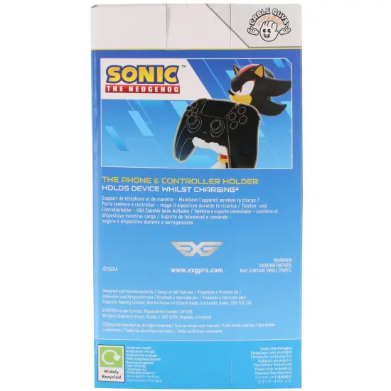Exquisite Gaming: SEGA: Sonic - Shadow The Hedgehog - Cable Guys Original Controller & Phone Holder, Collectible Device Stand, Licensed Figure {5}