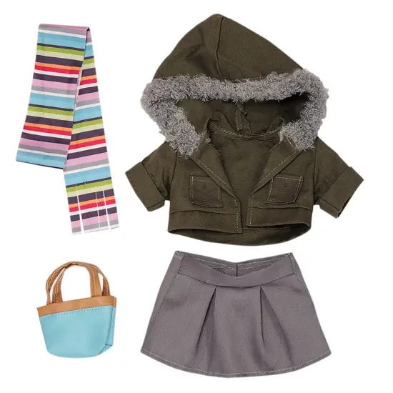 Style Girls: 18" Doll Outfit - Jacket W/ Scarf - 9 Piece Outfit Set, Baby Doll Dress Up, Doll Accessories, Ages 3+ {3}