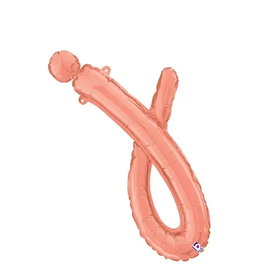 Betallic&reg; 24 inch Script Letter J Rose Gold Air Fill Only Balloon {6}