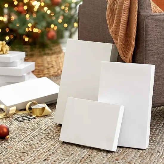 White Gift Boxes, Assorted Sizes (12 Boxes with Lids: 4 Small 11", 4 Medium 14", 4 Large 16") for Birthdays, Mother's Day, Baby Showers and More {3}