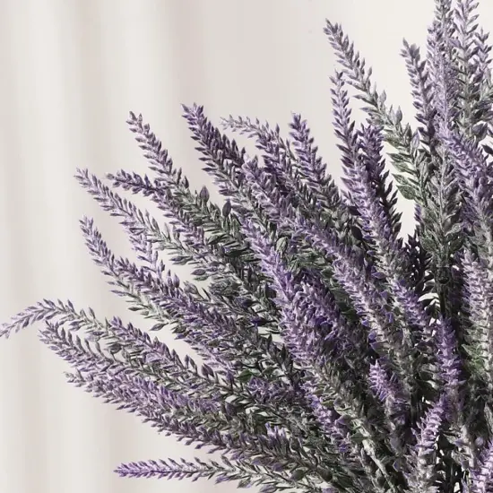 Rustic Artificial Lavender in "Faith" Metal Vase {2}