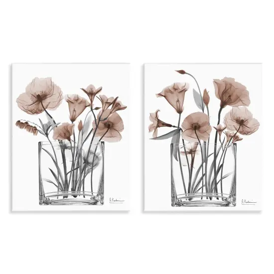 Stupell Industries Contemporary Vases of Flowers 2pc Wall Plaque Set By Albert Koetsier {1}