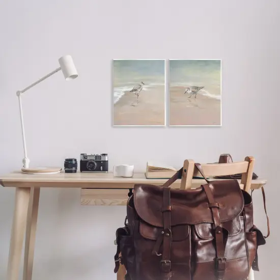 Stupell Industries Shorebirds on the Sand 2pc Wall Plaque Set By Danhui Nai {2}