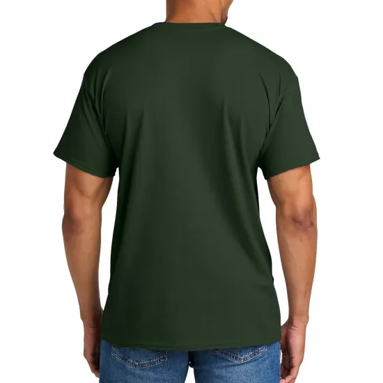 Gildan DryBlend T-Shirt, Adult Men Short Sleeve Arts and Crafts Shirt, Assorted Colors Tee Forest green {3}