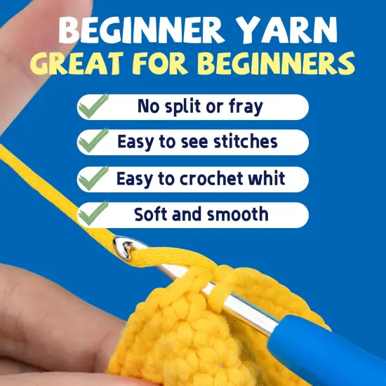 Crochet Kit for Beginners, Unicorn Crochet Kits for Kids and Adults Include Rainbow Yarn, Videos Tutorials, Eyes, and Crochet Hook - Crochet Animal Kit, Beginner Crochet Kit - Gift for Birthdays {5}