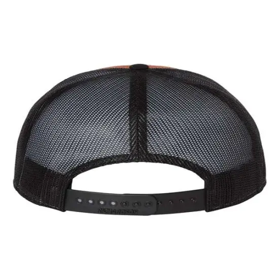 Richardson&reg; Seven Panel Trucker Cap C Burnt O Black {2}