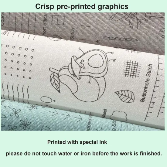 3 Embroidery kit for Beginners, Beginner Embroidery Kit for Adults. Starter Kits to Learn 28 Different Stitches, Including Fabric with Prints, Threads, Needles, Hoop and Video tutorials&hellip; {5}