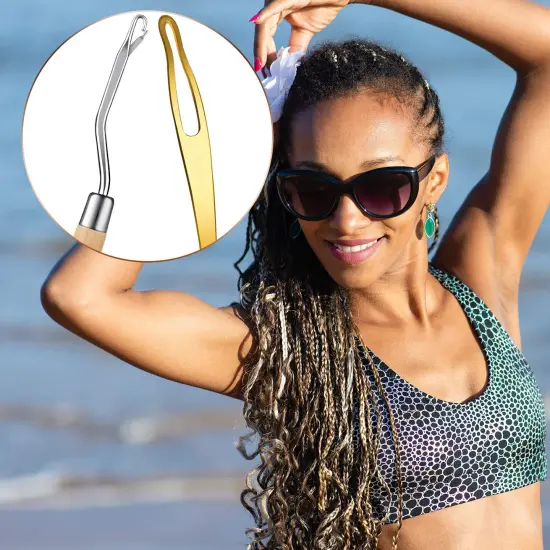 9 Pieces Crochet Hook for Hair Different Sizes Latch Hook Interlocking Tool Crochet Hair Needles Dreadlock Accessories {4}