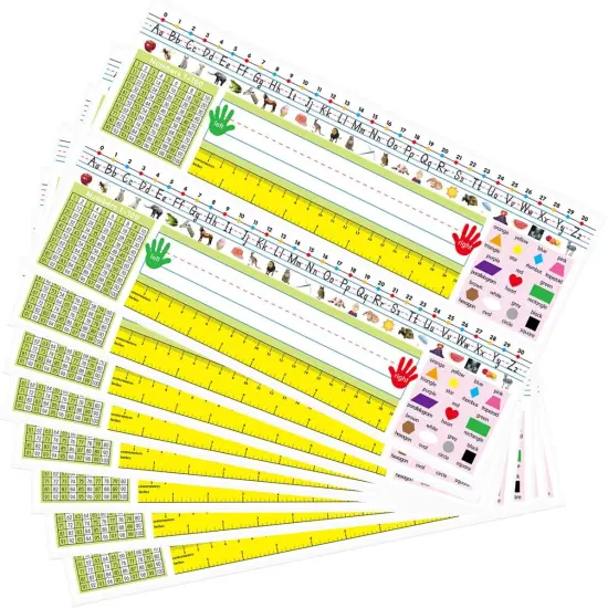 Traditional Manuscript Nameplates Self Adhesive Primary Students Desk Plates Pack of 36 {1}