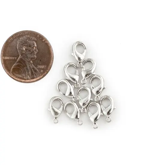The Bead Chest Silver Lobster Clasps (9.5mm, Set of 10) {2}