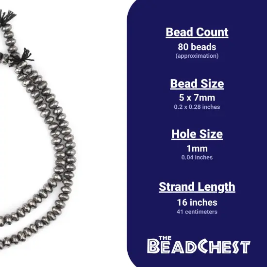 The Bead Chest Silver Nugget Beads (5x7mm) {4}