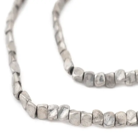 The Bead Chest Silver Twisted Nugget Beads, Full Strand of Quality Metal Spacers for DIY Jewelry Design {1}