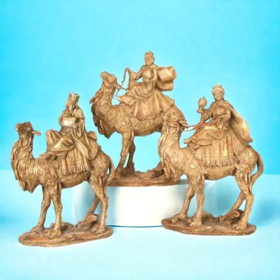 13" Resin 3 Wise Men SetElegant Nativity Scene Christmas Decoration {2}