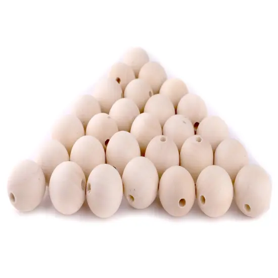 The Bead Chest Unfinished Natural Wood Beads (35mm, Set of 30) {4}