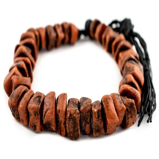 The Bead Chest Moroccan Square Coral Amber Resin Beads 16mm Morocco African Orange Disk Large Hole 20 Inch Strand Handmade {3}