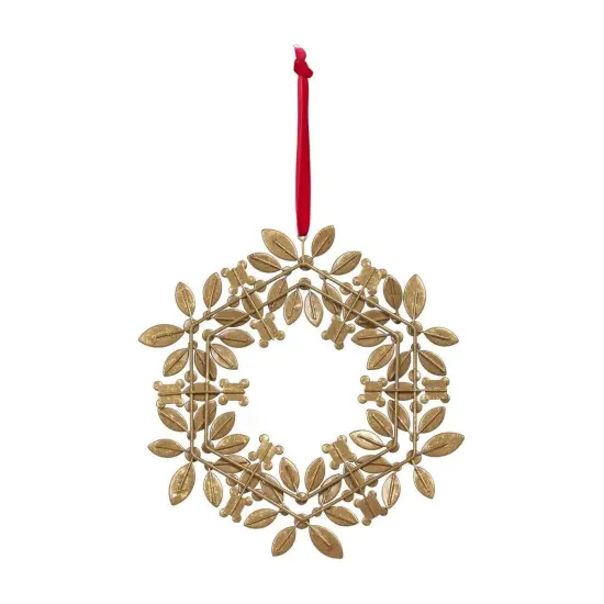 9.5" Jeweled Holly Wreath Ornament: Red/Green {2}