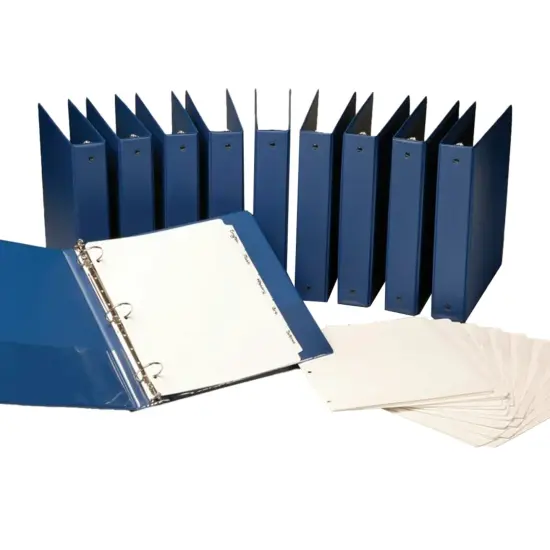 Samsill Round Ring Binder with Index Dividers, 1-1/2 Inches, Blue, Pack of 30 {1}