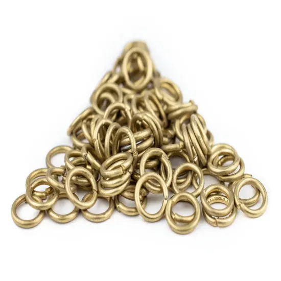 The Bead Chest Brass 8mm Round Open Jump Rings, Pack of 100 {4}