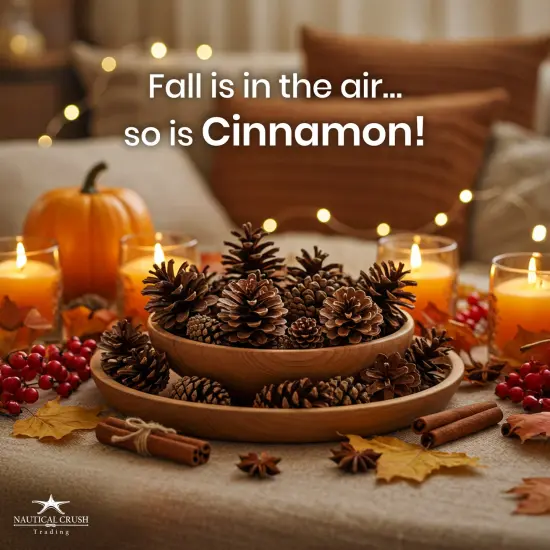 Cinnamon Scented Pinecones Variety 1 lb for Decorating, Over 40 Small Cinnamon Pine Cones for Crafts and Vase Filler Cinnamon Fragrance Pine Cones {5}