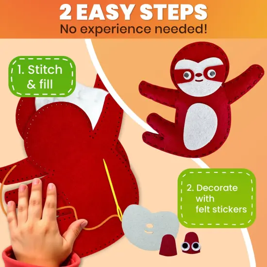 Craft Kits for Kids - 12 Wild Safari Sewing Kit Basic {4}