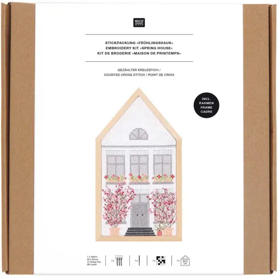 Cross Stitch Kits Spring House Kit - 12 x 22.5 cm (4.7" x 8.9") {1}