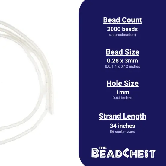 The Bead Chest African Vinyl Beads, Ghana Vulcanite Crafts Supplies for DIY Jewelry Making, Necklaces, Bracelets (3mm, Clear) {4}