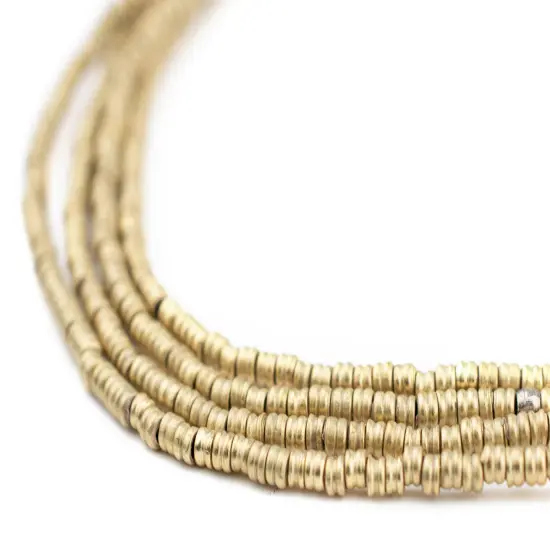 The Bead Chest Brass Double Heishi Beads (2mm) {1}