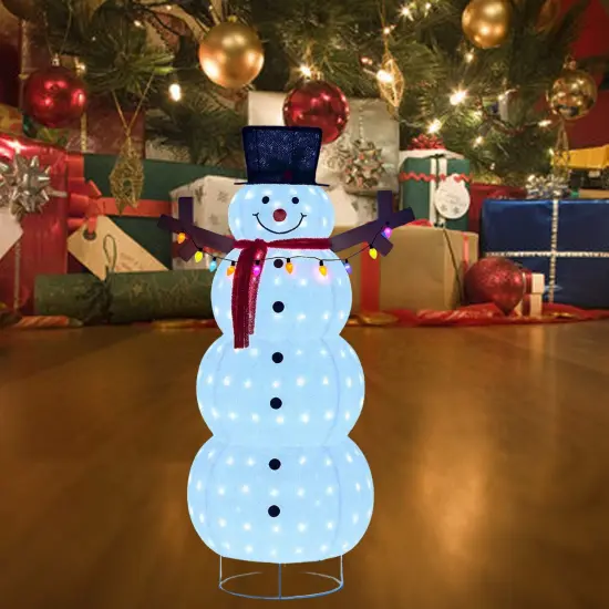 60 Inch Plush Lantern Snowman, Christmas Holiday Decor, Indoor Outdoor Use {5}