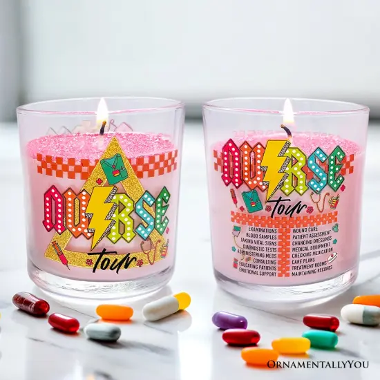 Nurse Tour Candle, Cute RN Nursing Lavender Scented Gift {1}