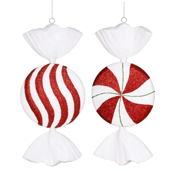 18" Peppermint Candy Ornaments (2 Assorted) {1}