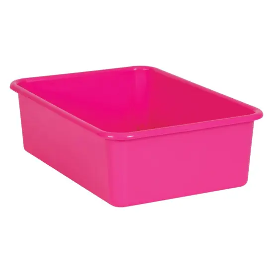 Pink Large Plastic Storage Bin {1}