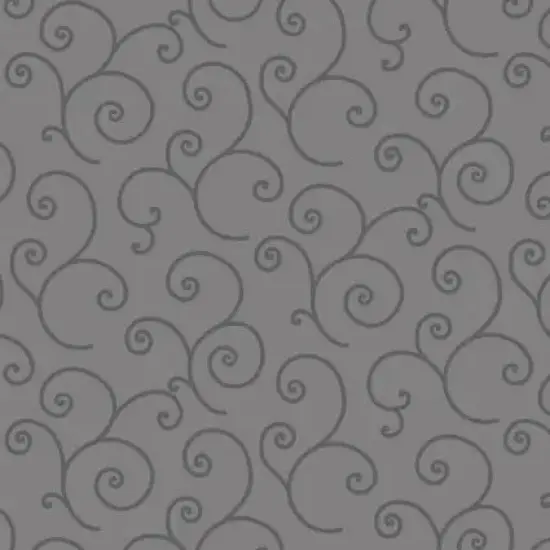Grey Scroll Cotton Wideback Fabric per yard {1}